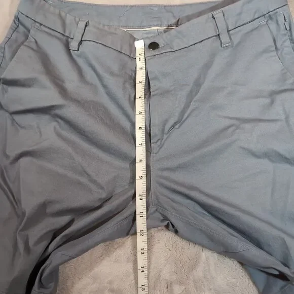 Lululemon Commission Shorts Mens 34 Classic Fit Blue 9” Warpstreme Chinos Golf - Picture 5 of 10